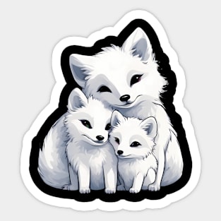 Fox Mum & Kids Sticker